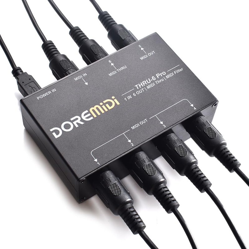 DOREMiDi MIDI THRU-6 Pro Box MIDI Splitter + Filter Be Used To Convert 1 MIDI Input Into 6 MIDI Outputs + USB MIDI Output - Image 5